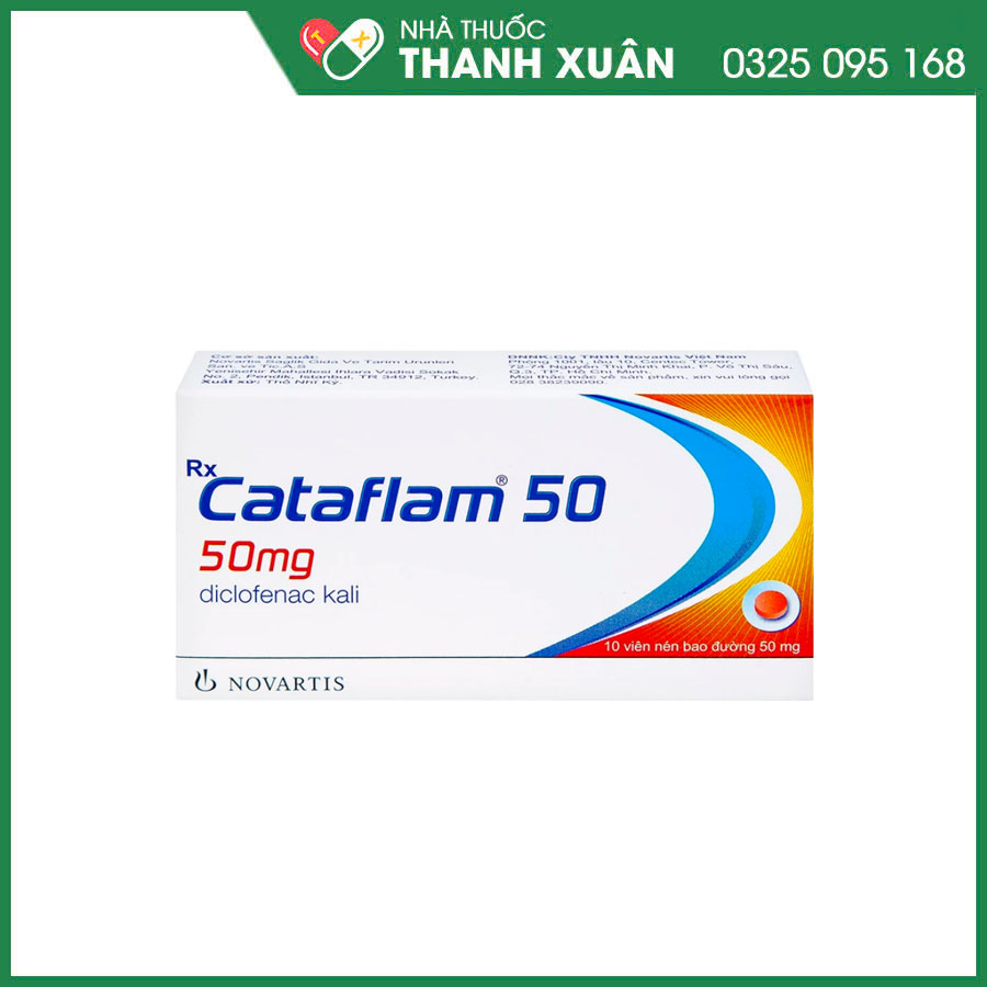 Cataflam 50 thuốc giảm đau chống viêm điều trị ngắn hạn các cơn đau